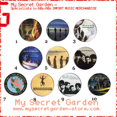 Echo And The Bunnymen - Heaven Up Here, Ocean Rain Album Pinback Button Badge Set ( or Hair Ties / 4.4 cm Badge / Magnet / Keychain Set )